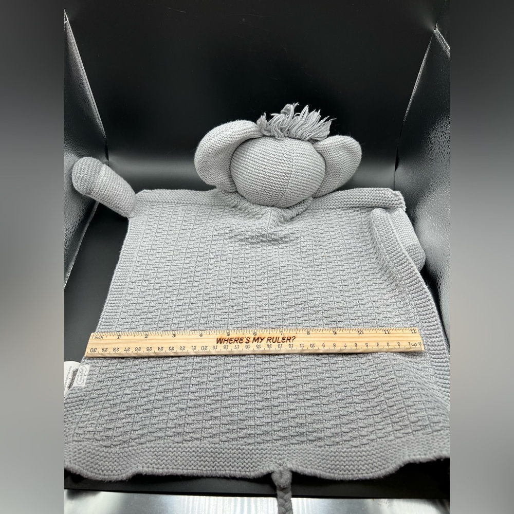 Mud Pie  Mudpie Knitted Gray Elephant Lovey Security Blanket - Picture 11 of 15